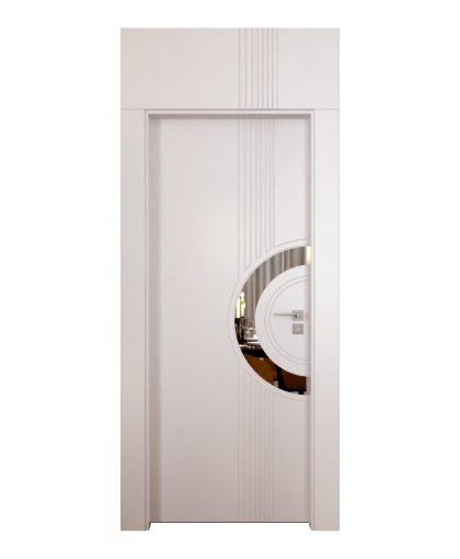 BY-6003V Porte intérieure Laqué Vitrée